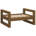 Cuccia per Cani Miele 55,5x45,5x28 cm Legno Massello di Pino