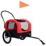 Rimorchio Bici per Animali e Carrello Jogging Rosso Nero