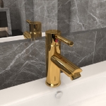 Rubinetto per Lavabo del Bagno Oro 130x176 mm