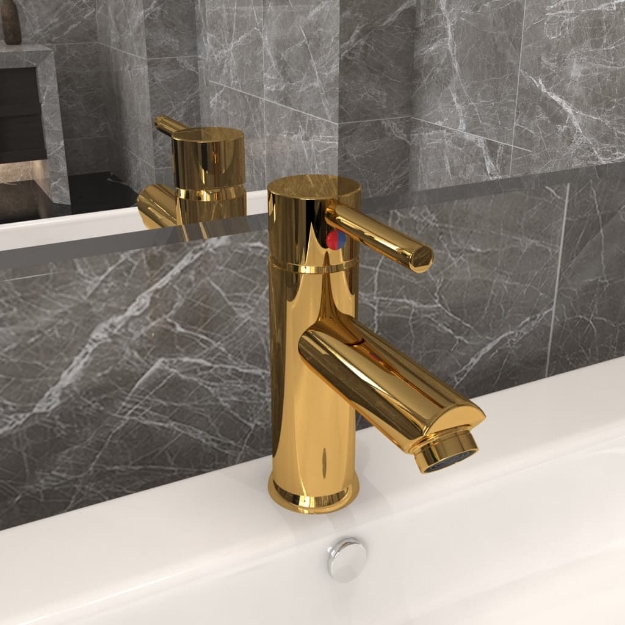 Rubinetto per Lavabo del Bagno Oro 130x176 mm