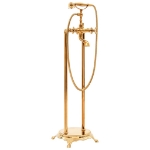 Rubinetteria a Colonna per Vasca Bagno Acciaio Inox 99,5cm Oro