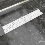 Canaletta di drenaggio per doccia Doppio 630x140 mm Acciaio inox