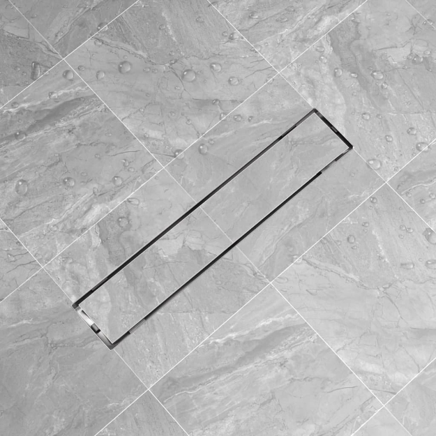 Canaletta di Drenaggio per Doccia 630x140 mm in Acciaio Inox