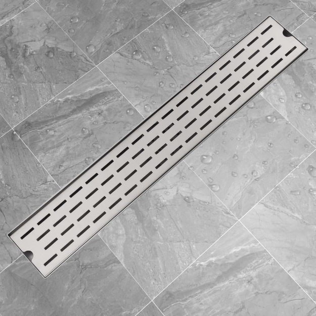 Canaletta Drenaggio Lineare per Doccia 730x140 mm Acciaio Inox