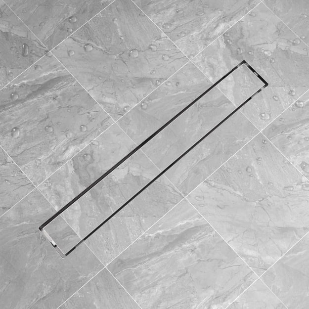 Canaletta di Drenaggio Lineare per Doccia 830x140 mm Acciaio Inox