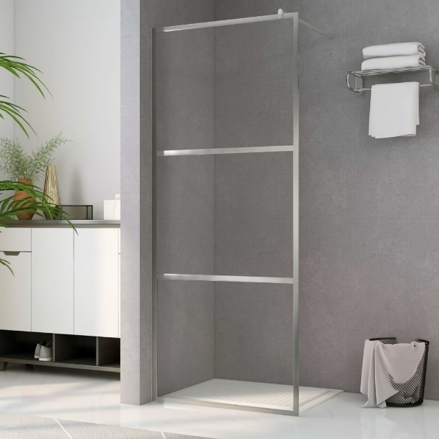 Parete per Doccia Walk-in in Vetro Trasparente ESG 90x195 cm