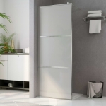 Parete per Doccia Walk-in in Vetro Smerigliato ESG 140x195 cm