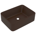 Lavandino Luxury Marrone Scuro Opaco 41x30x12 cm in Ceramica