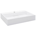 Lavandino 60x38x11 cm Blocco in Marmo/Minerale Bianco