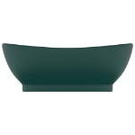 Lavabo Troppopieno Ovale Verde Scuro Opaco 58,5x39cm Ceramica