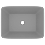 Lavandino Luxury Grigio Chiaro Opaco 41x30x12 cm in Ceramica