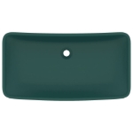 Lavabo Lusso Rettangolare Verde Scuro Opaco 71x38 cm Ceramica