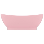 Lavandino con Troppopieno Ovale Rosa Opaco 58,5x39 cm Ceramica