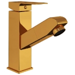 Rubinetto Lavabo da Bagno Funzione Estraibile Oro 157x172 mm