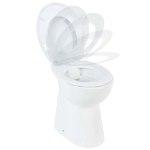 WC Sospeso con Design Senza Bordi 7 cm Più Alto Ceramica Bianca