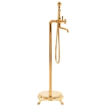 Rubinetteria a Colonna per Vasca Bagno Acciaio Inox 99,5cm Oro