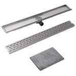 Canaletta Drenaggio per Doccia Lineare 930x140 mm Acciaio Inox