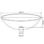 Lavandino in Vetro Temperato 42 cm Dorato