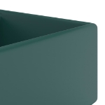 Lavabo Troppopieno Quadrato Verde Scuro Opaco 41x41cm Ceramica