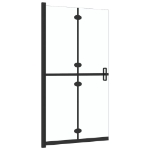 Parete per Doccia Walk-in Pieghevole in Vetro ESG 120x190 cm