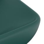 Lavabo Lusso Rettangolare Verde Scuro Opaco 71x38 cm Ceramica