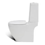 Set WC e Bidet con Piede in Ceramica Bianca