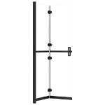 Parete per Doccia Walk-in Pieghevole in Vetro ESG 120x190 cm