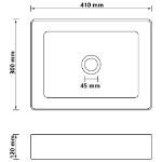 Lavandino Luxury Bianco Opaco 41x30x12 cm in Ceramica