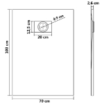 Piatto Doccia in SMC Bianco 100x70 cm