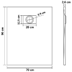 Piatto Doccia in SMC Nero 90x70 cm