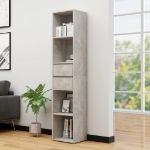 Libreria Grigio Cemento 36x30x171 cm in Truciolato