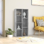 Libreria Grigio Cemento 50x25x106 cm in Truciolato