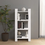 Libreria/Divisorio Bianco 60x35x125 cm Legno Massello