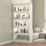 Libreria/Divisorio Bianco 80x30x167,4 cm Legno Massello di Pino