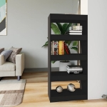 Libreria/Divisorio Nero 60x30x135 cm in Legno Multistrato