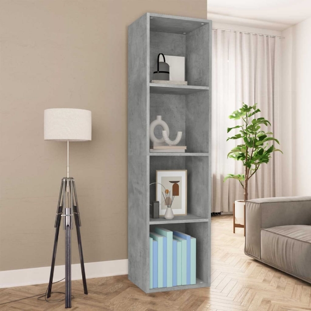 Libreria/Mobile TV Grigio Cemento 36x30x143 cm in Multistrato