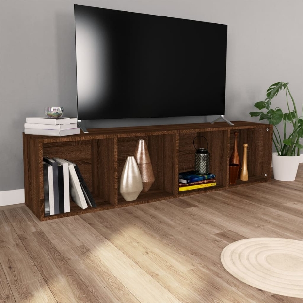 Libreria/Mobile TV Rovere Marrone 36x30x143cm Legno Multistrato