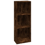 Libreria a 3 Ripiani Rovere Fumo 40x24x109 cm Legno Multistrato