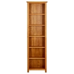 Libreria a 6 Ripiani 52x22x180 cm in Legno Massello di Rovere