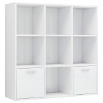 Libreria Bianco Lucido 98x30x98 cm in Truciolato