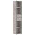 Libreria Grigio Cemento 36x30x171 cm in Truciolato