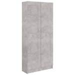 Libreria Grigio Cemento 82,5x30,5x185,5 cm in Legno Multistrato