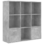 Libreria Grigio Cemento 98x30x98 cm in Legno Multistrato