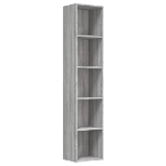 Libreria Grigio Sonoma 40x30x189 cm in Legno Multistrato