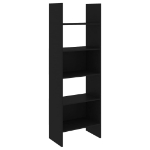 Libreria Nera 60x35x180 cm in Legno Multistrato