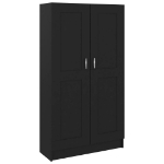 Libreria Nera 82,5x30,5x150 cm in Truciolato