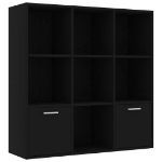 Libreria Nera 98x30x98 cm in Truciolato