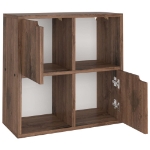 Libreria Rovere Fumo 60x27,5x59,5 cm in Legno Multistrato