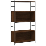 Libreria Rovere Marrone 80x30x145,5cm Legno Multistrato e Ferro