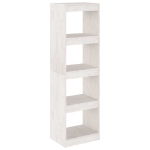 Libreria/Divisorio Bianco 40x30x135,5 cm Legno Massello di Pino